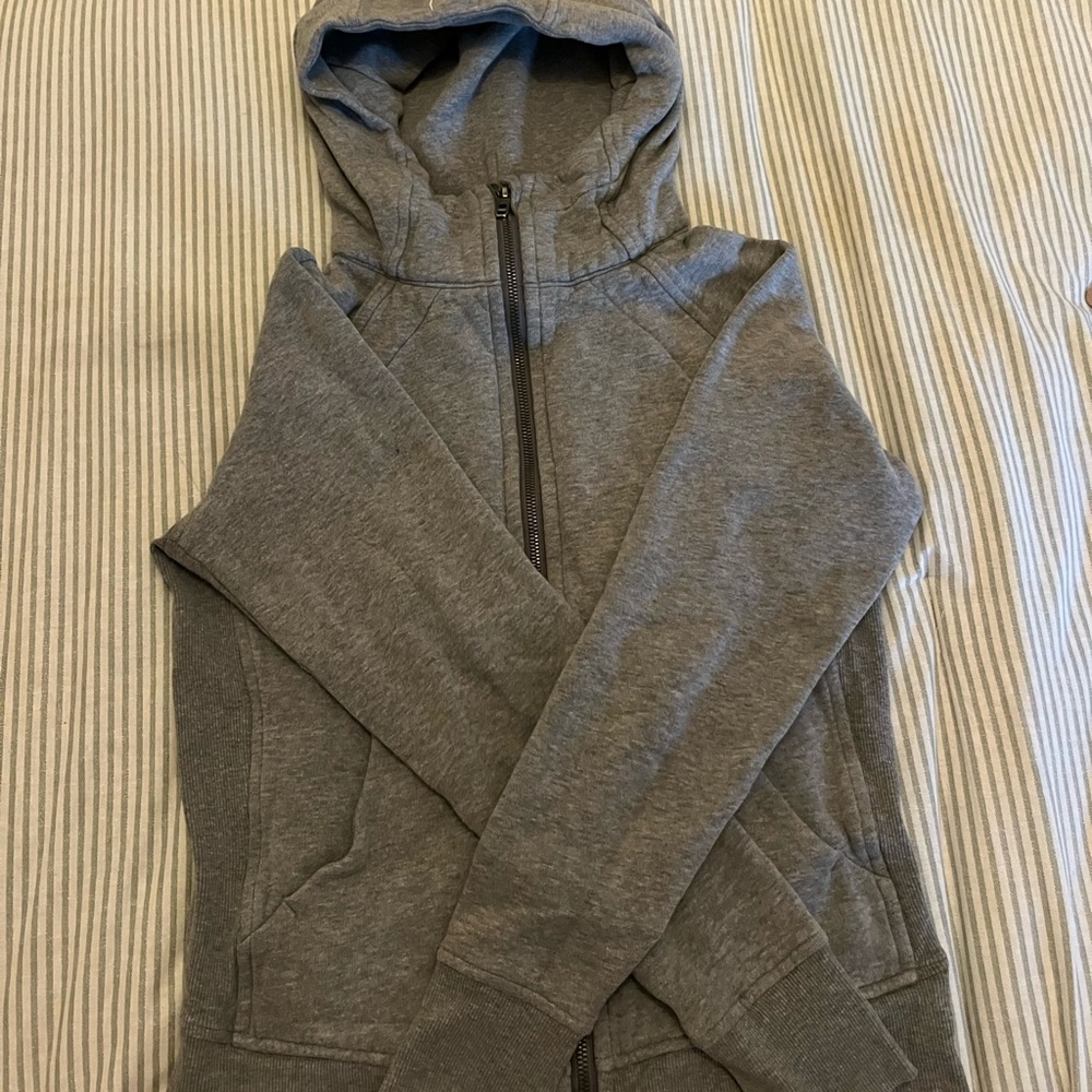 Lululemon Athletica Gray Quarter-Zip Hoodie Sweatshirt
